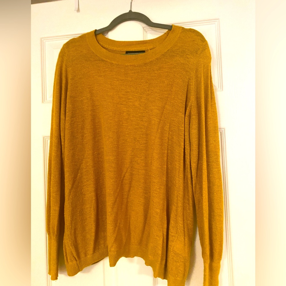Banana Republic Mustard draped back sweater